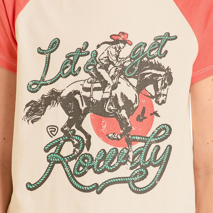 Rock & Roll Denim Girl's Rowdy Natural Tee Shirt
