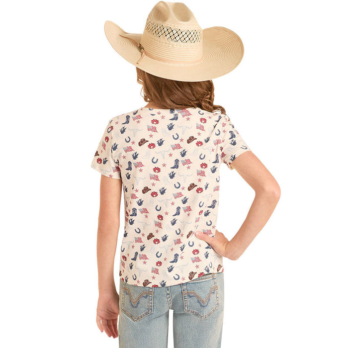 Rock & Roll Denim Girl's American Print Tee Shirt