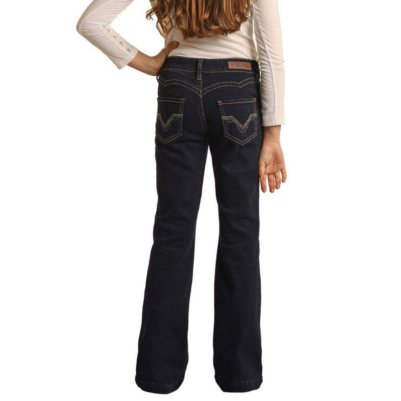 Rock & Roll Denim Girls Scallop Back Yoke Trouser