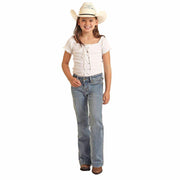Rock & Roll Denim Girl's Medium Wash Trousers