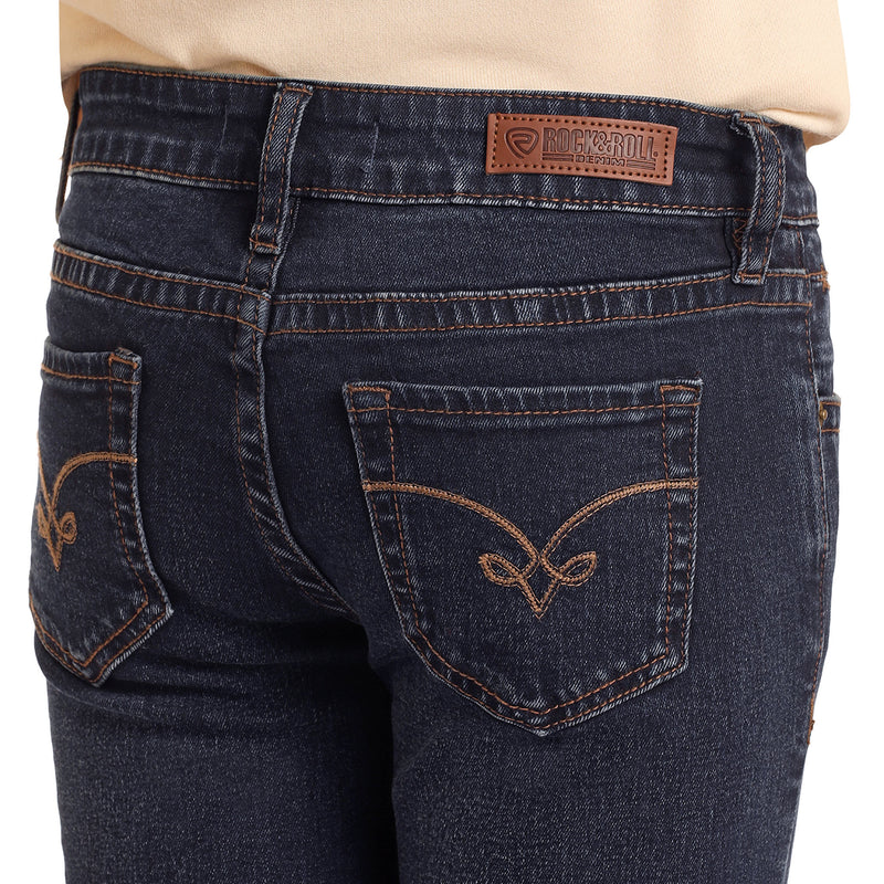 Rock & Roll Denim Girl's Rope Embroidered Trousers