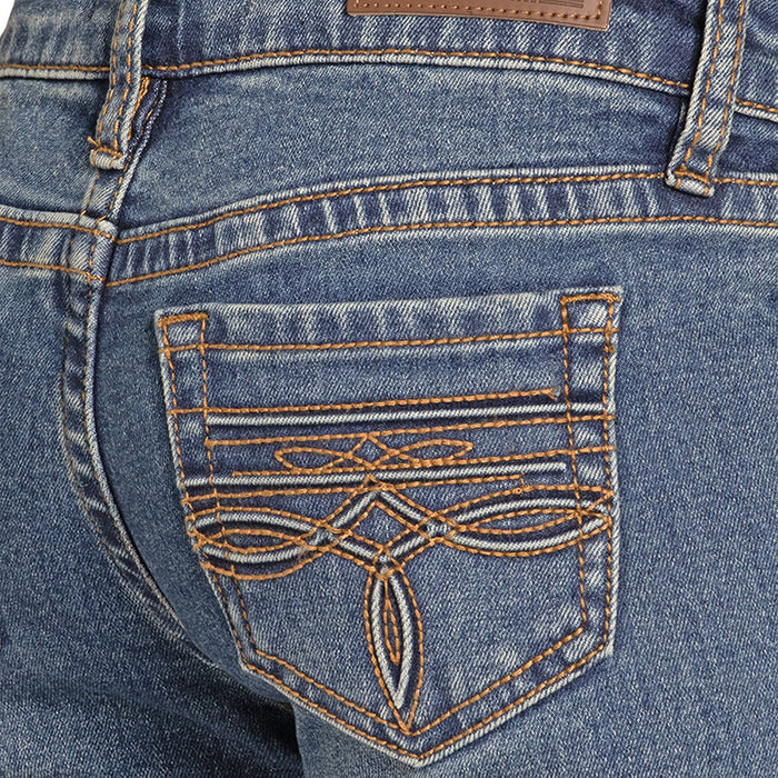 Rock & Roll Denim Girl's Embroidered Pocket Trouser