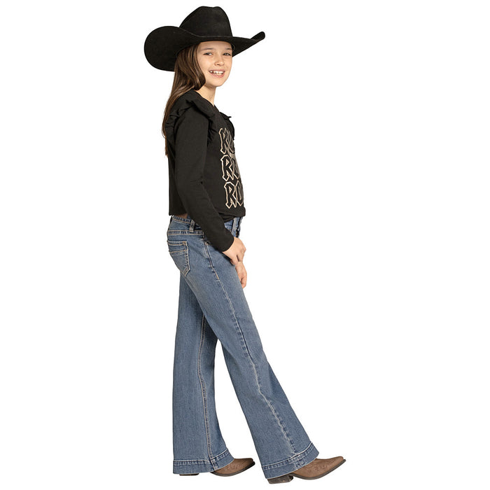 Rock & Roll Denim Girl's Double Button Trousers