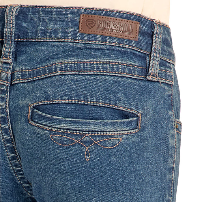 Rock & Roll Denim Girl's Stitched Welt Pocket Trousers