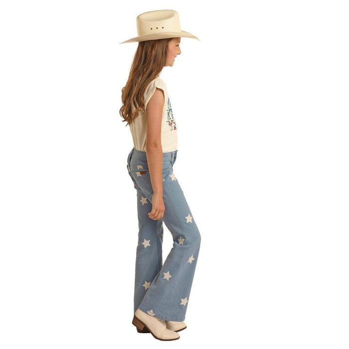 Rock & Roll Denim Girls Star Print Jeans