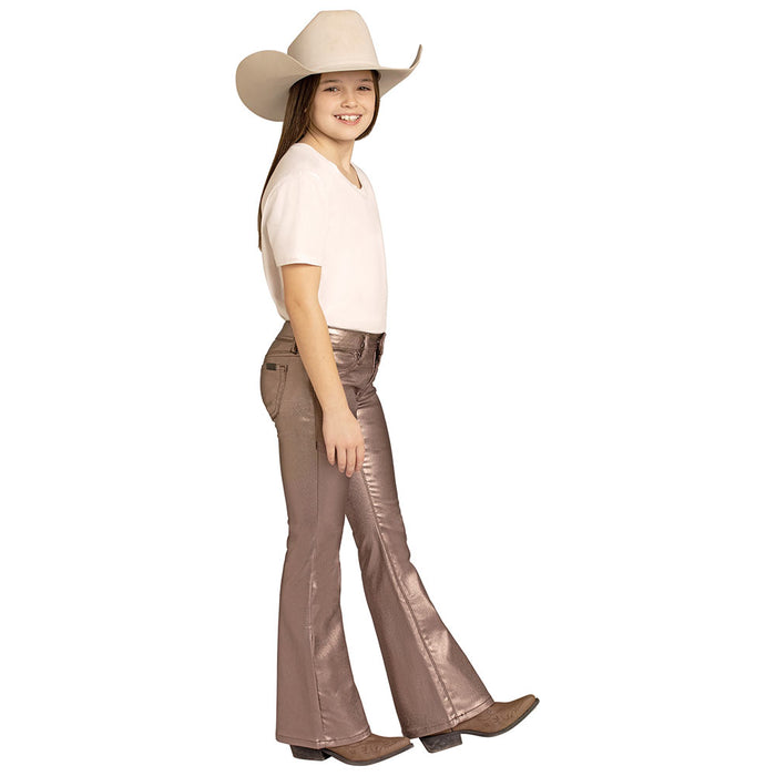 Rock & Roll Denim Girl's Pink Shimmer Flare Jean