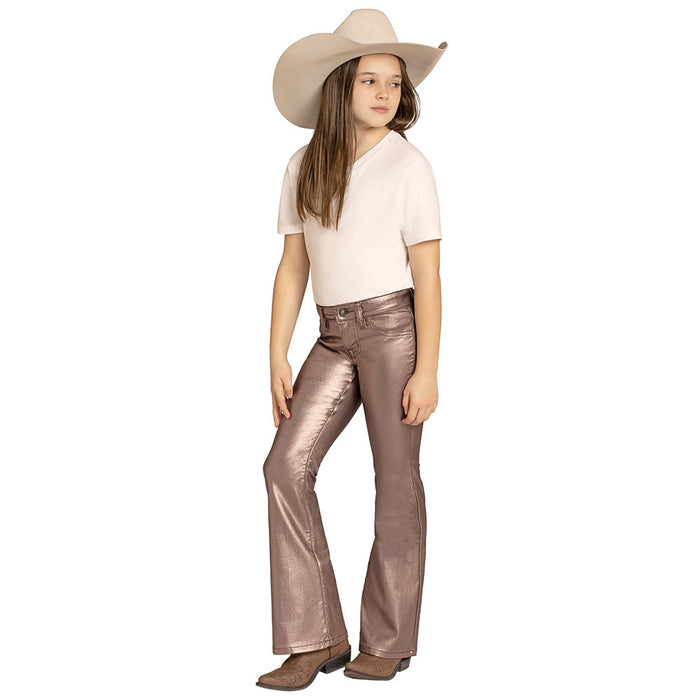 Rock & Roll Denim Girl's Pink Shimmer Flare Jean
