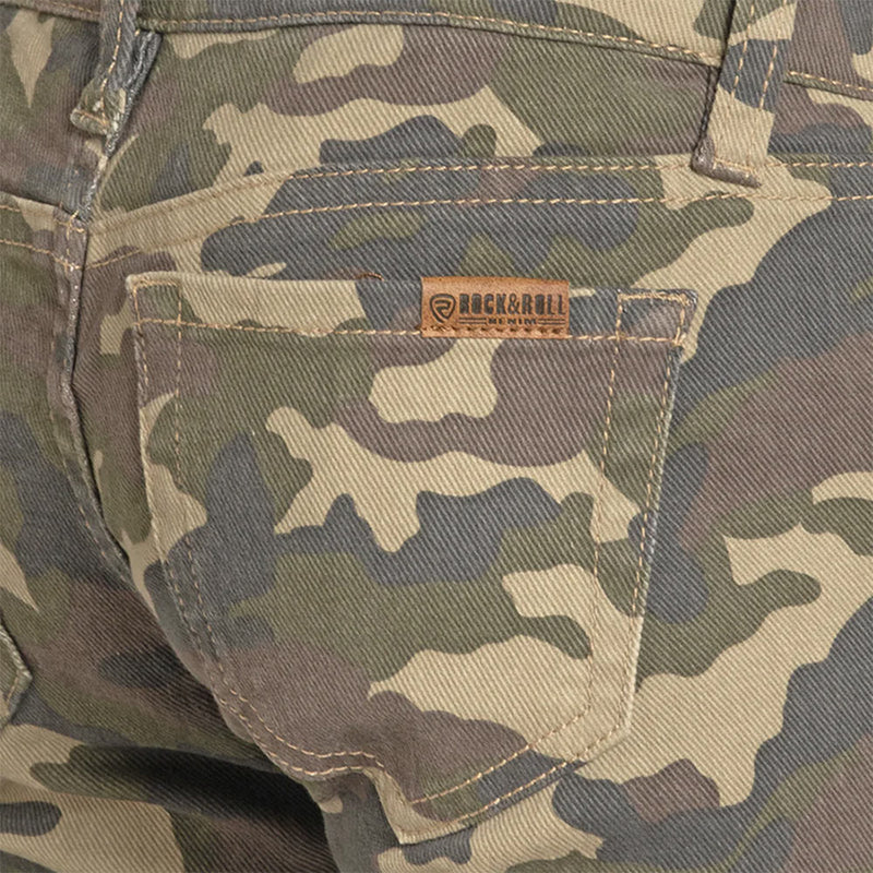 Rock & Roll Denim Girl's Green Camo Flare Jeans