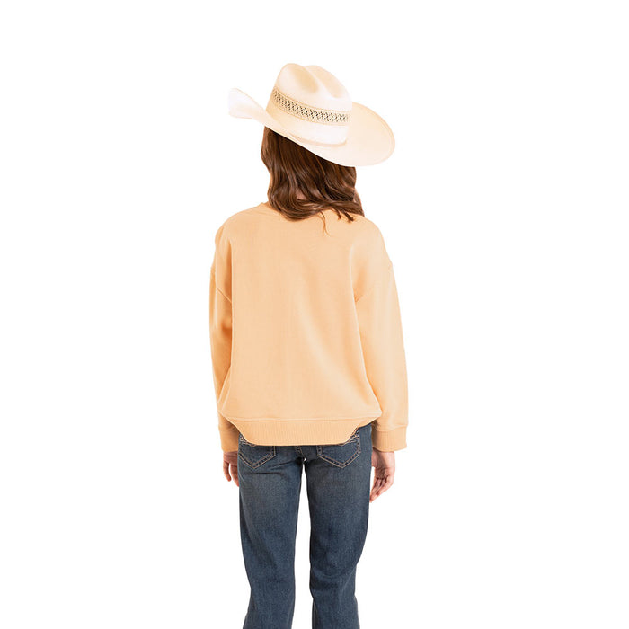 Rock & Roll Denim Girl's Tan Horse Graphic Pullover