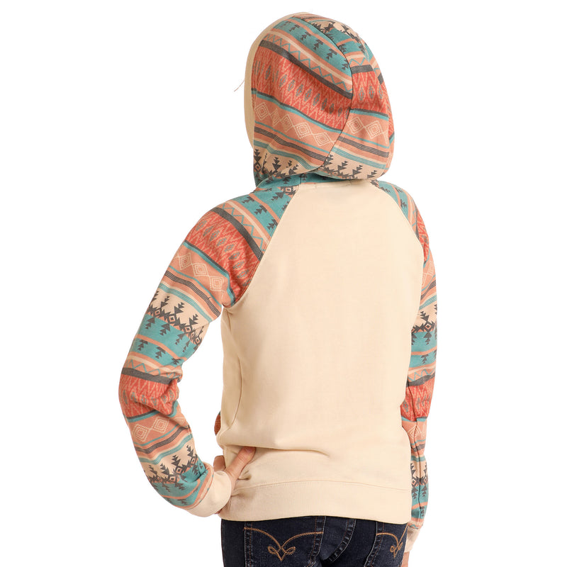 Rock & Roll Denim Girl's Contrast Sleeve Hoodie
