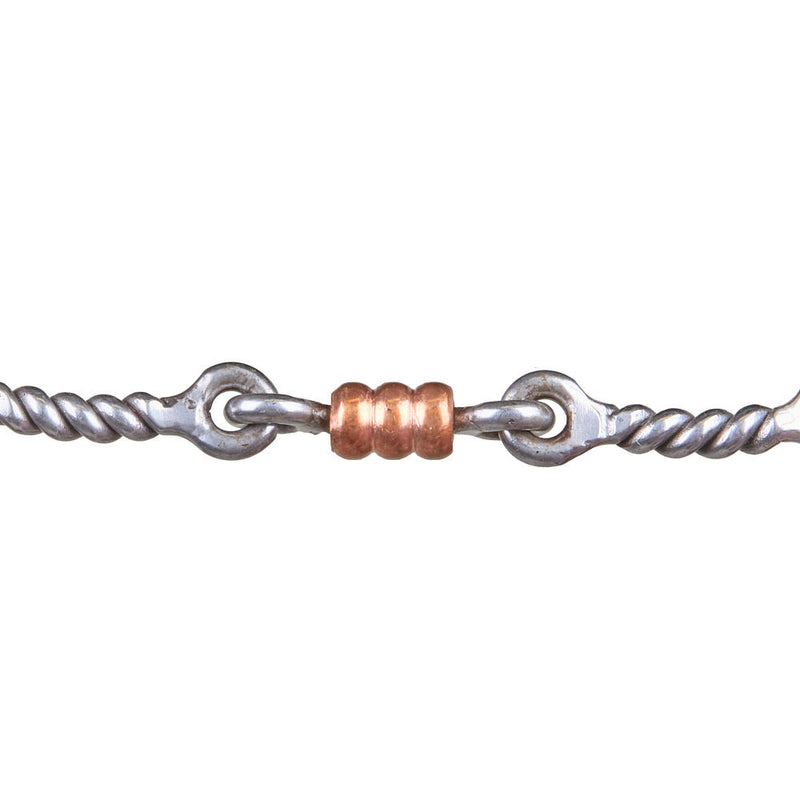 NRS Tyler Twisted Wire Dog Bone with a Copper Roller Snaffle Bit