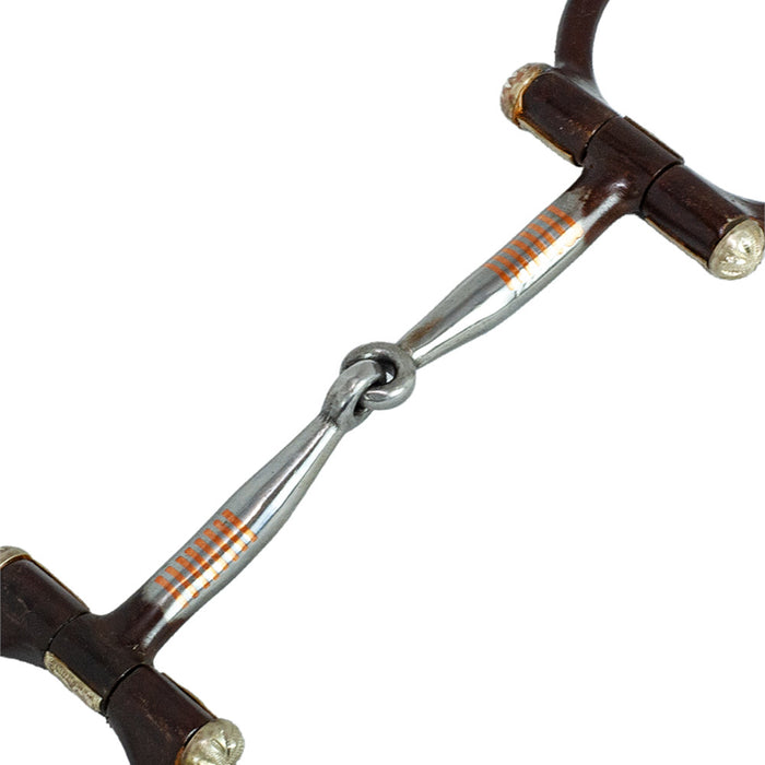 NRS Antique Dots D-Ring Smooth Snaffle Bit