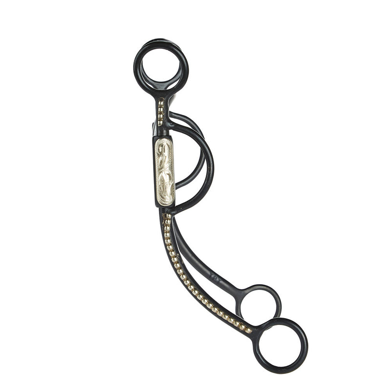 NRS Dotted Black Steel Shank Spoon Bit