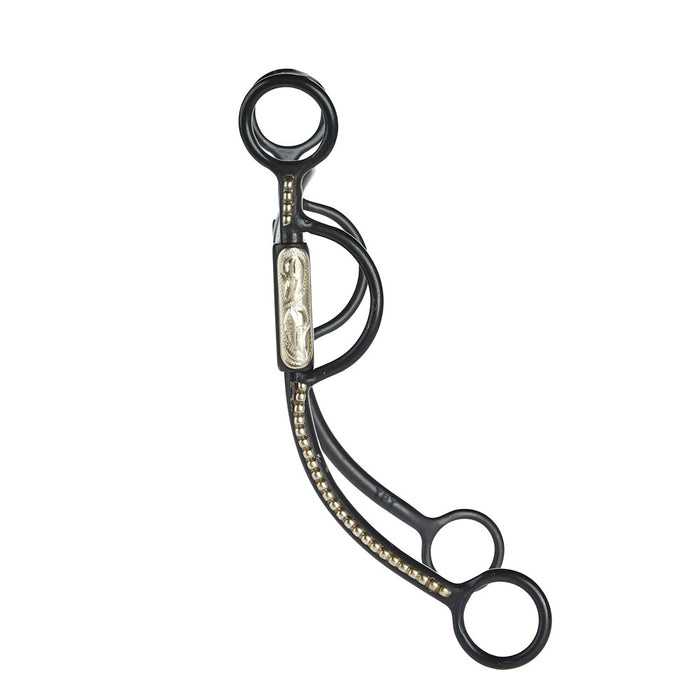 NRS Dotted Black Steel Shank Spoon Bit