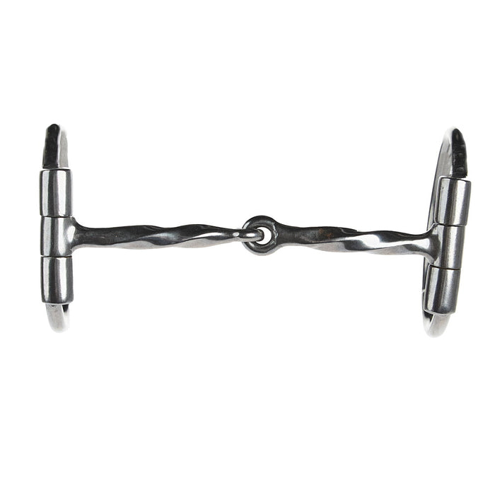 NRS Chrome Steel D-Ring Square Twist Snaffle Bit