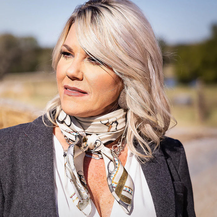 Fringe Scarves Bits Bone Long Tall