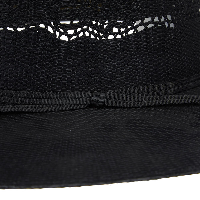 Rodeo King Black Bangora Straw Hat