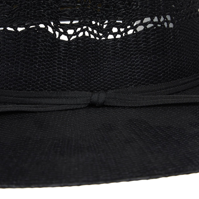 Rodeo King Black Bangora Straw Hat