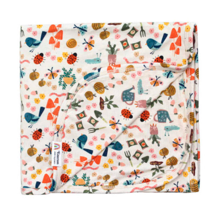 Emerson And Friends Garden Bamboo Blanket