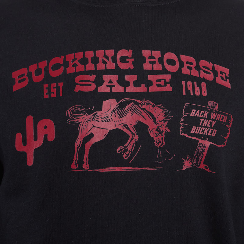 Cactus Alley Hat Co Bucking Horse Black Hoodie