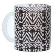 The Whole Herd Black Aztec 12 oz. Frosted Mug
