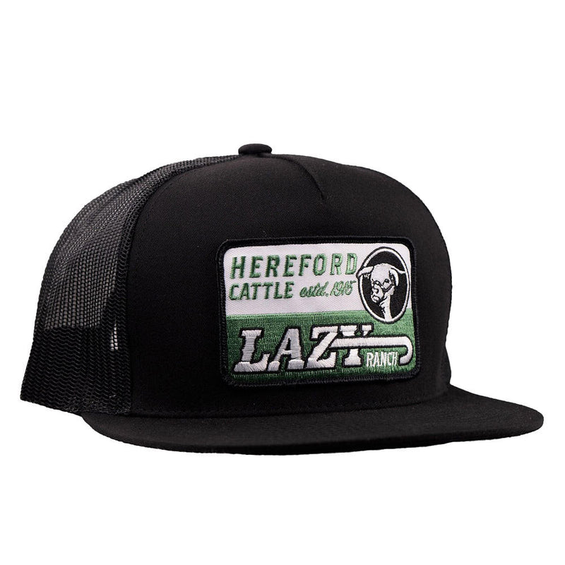 Lazy J Ranch Wear Black Shafter Classic Five Panel Trucker Cap