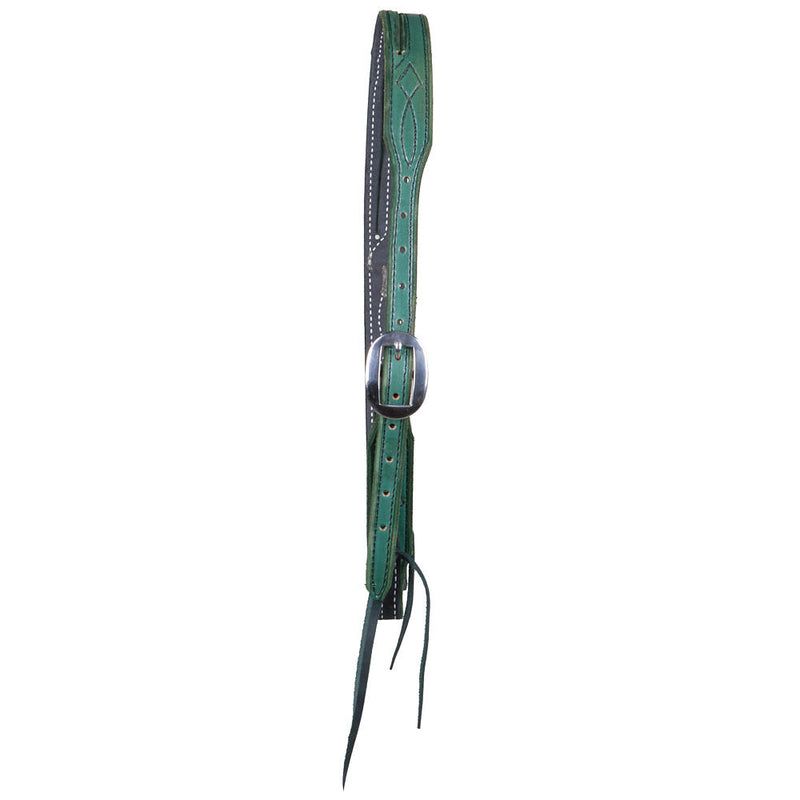 B. Langdon Pine Gunslinger Slit Ear Headstall with Black Stitching