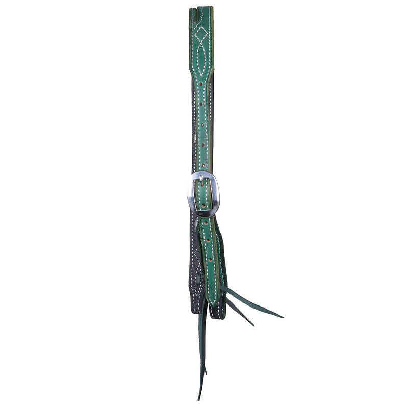 B. Langdon Pine Gunslinger Split Ear Headstall with White Thread