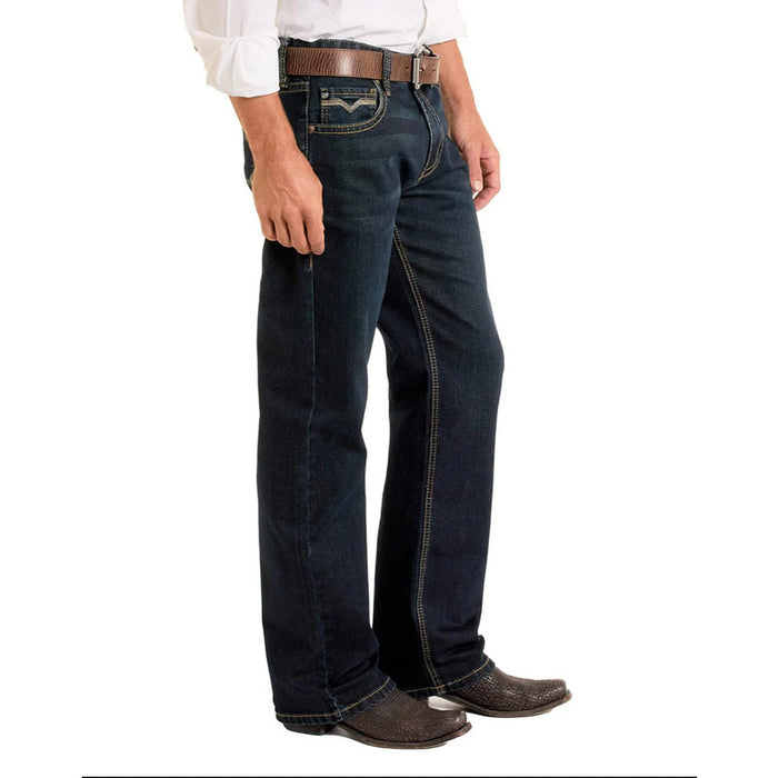 Rock & Roll Denim Men's Double Barrel Dark Wash Jeans