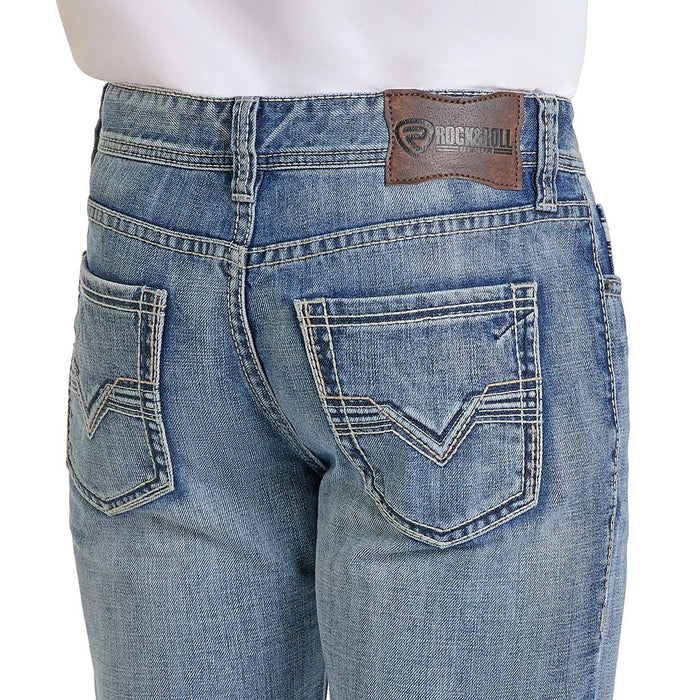 Rock & Roll Denim Men's Light Wash Straight Leg Jeans