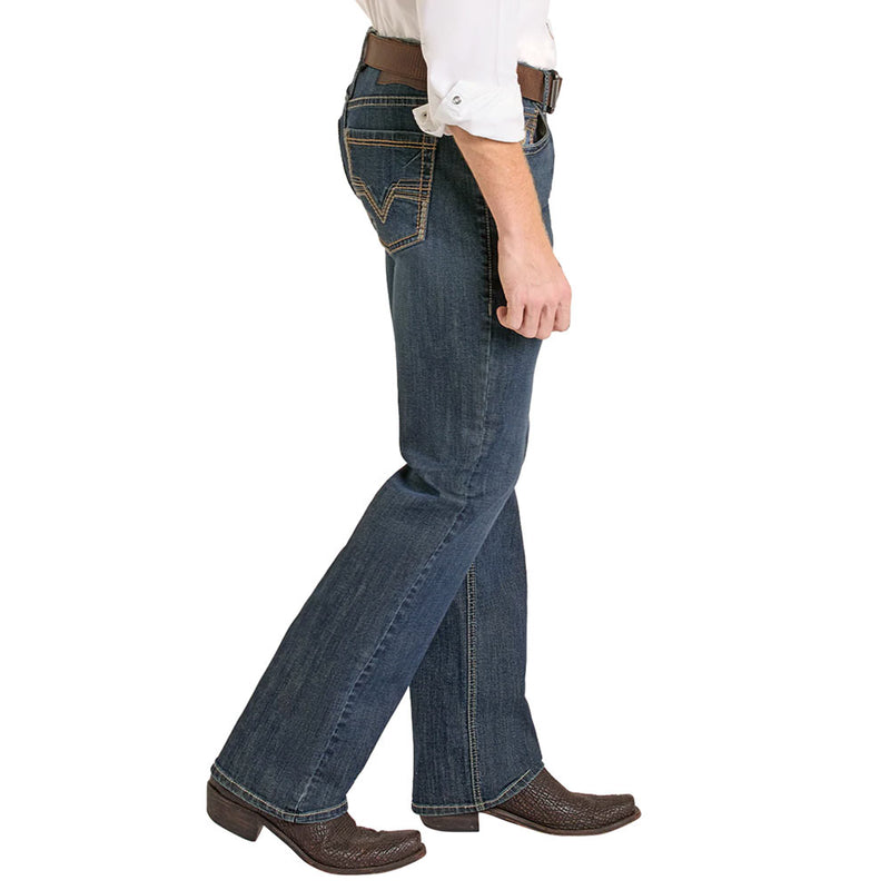 Rock & Roll Denim Men's Tone Tone Embroidered Pocket Jeans