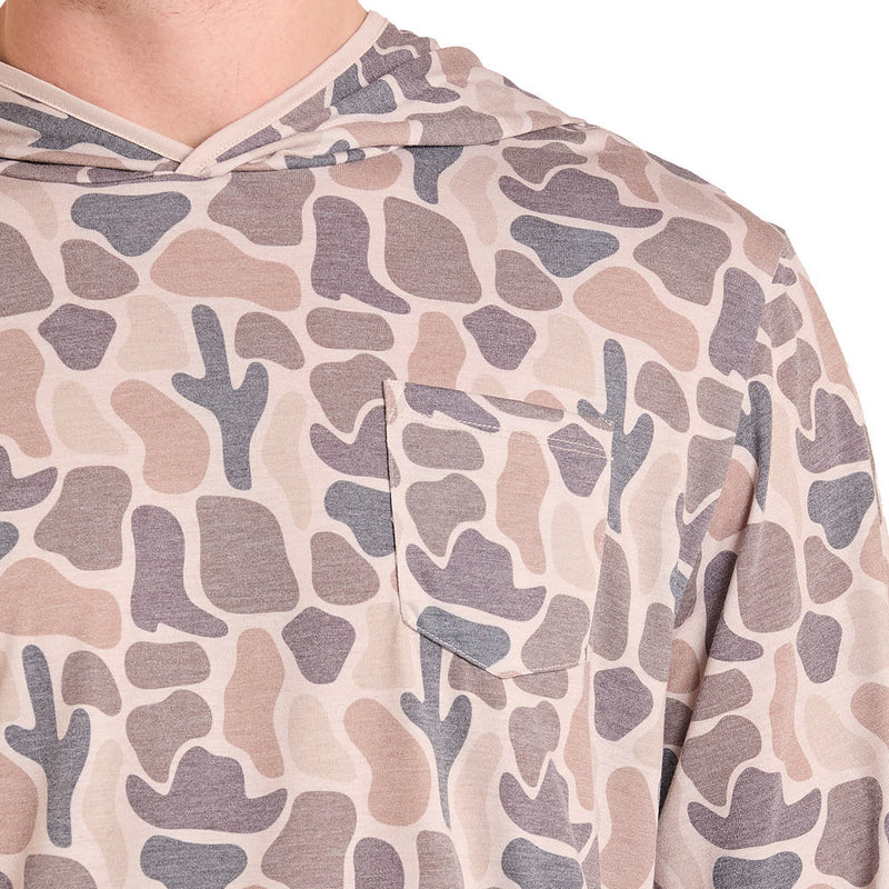 Rock & Roll Denim Men's Tan Camo Viscose Hoodie