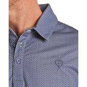 Rock & Roll Denim Men's Blue Micro Print Polo