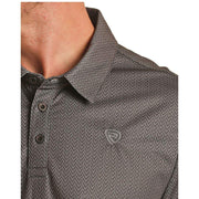 Rock & Roll Denim Men's Black Micro Print Polo