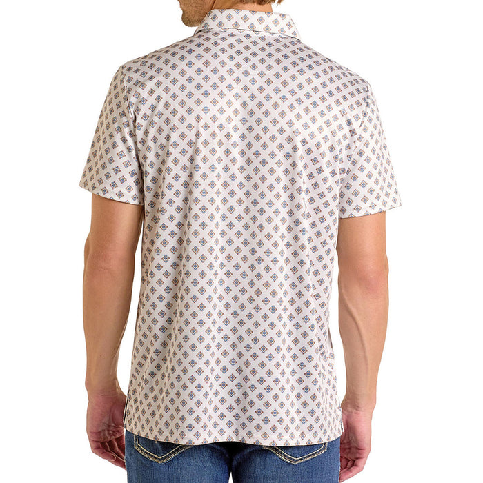 Rock & Roll Denim Men's Natural Mini Aztec Polo