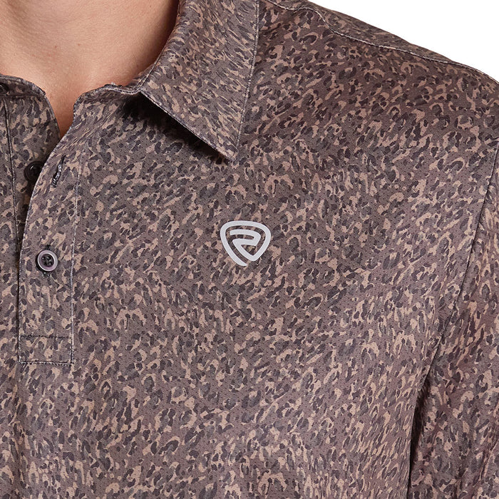 Rock & Roll Denim Men's Dark Brown Camo Polo