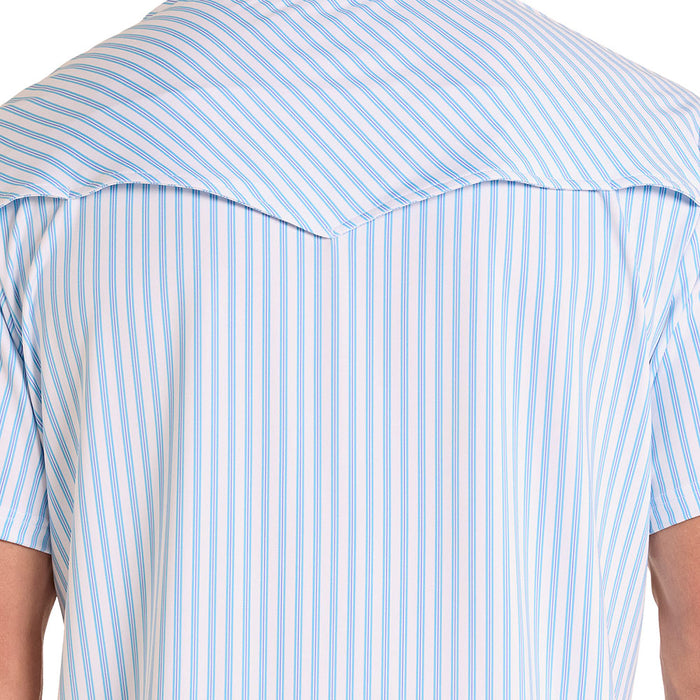 Rock & Roll Denim Men's White Striped Polo