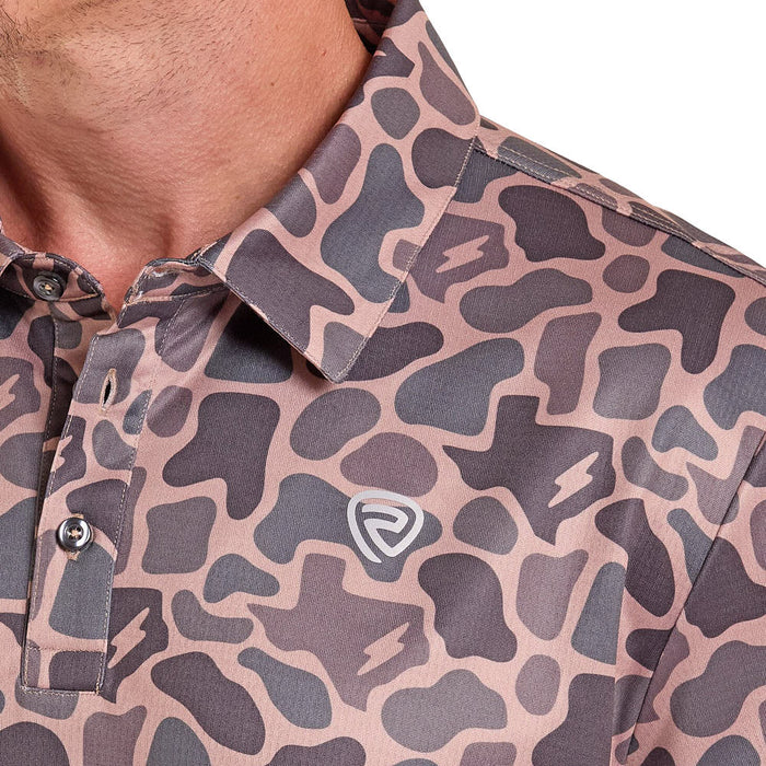 Rock & Roll Denim Koe Wetzel Tan Camo Polo