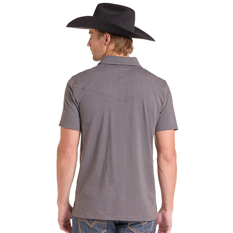 Rock & Roll Denim Men's Charcoal Melange Polo