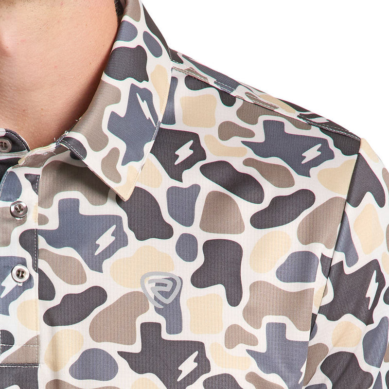 Rock & Roll Denim Koe Wetzel Camo Polo