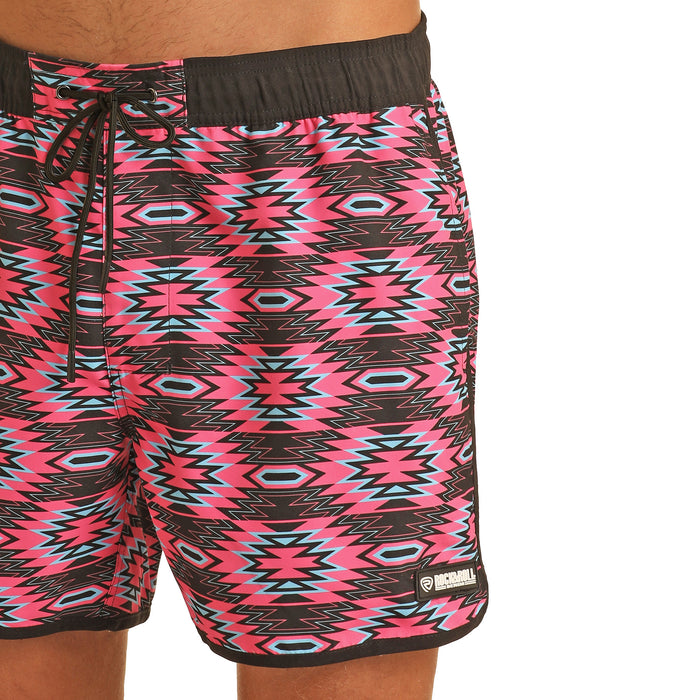 Rock & Roll Denim Men's Aztec Pink Swim Shorts