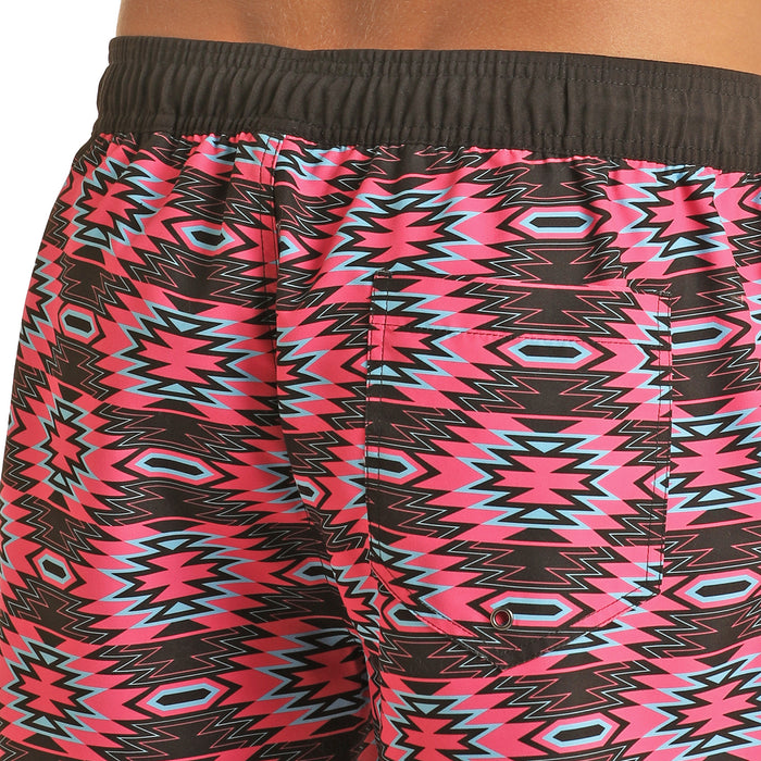 Rock & Roll Denim Men's Aztec Pink Swim Shorts