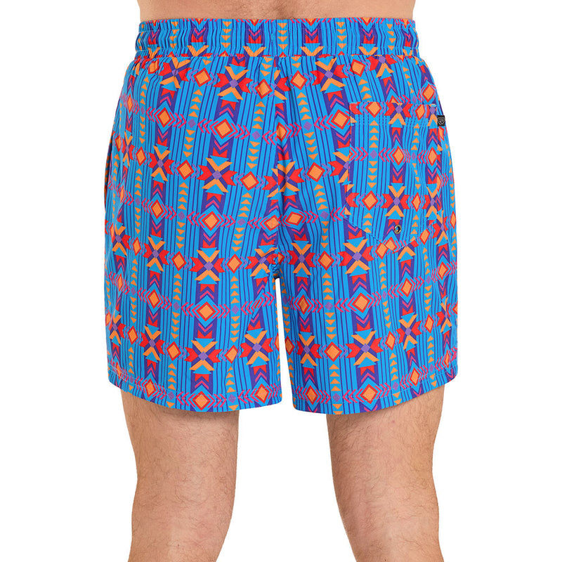 Rock & Roll Denim Men's Sapphire Southwestern Swim Trunks
