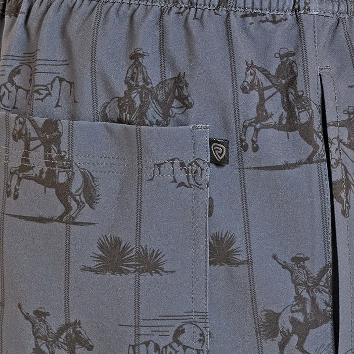 Rock & Roll Denim Men's Charcoal Novelty Swim Trunks