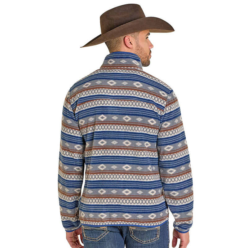 Rock & Roll Denim Men's Grey Aztec Fleece Pullover