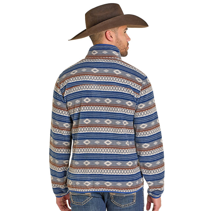 Rock & Roll Denim Men's Grey Aztec Fleece Pullover
