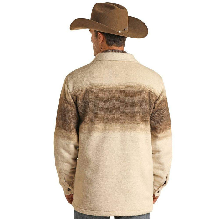 Panhandle Mens Border Stripe Shirt Jacket