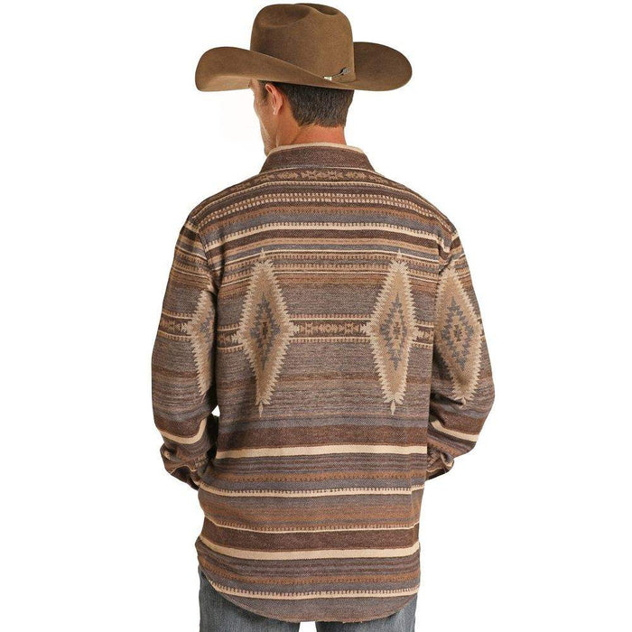 Rock & Roll Denim Mens Aztec Shirt Jacket