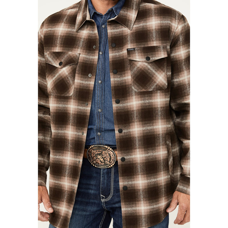 Rock & Roll Denim Mens Plaid Shirt Jacket