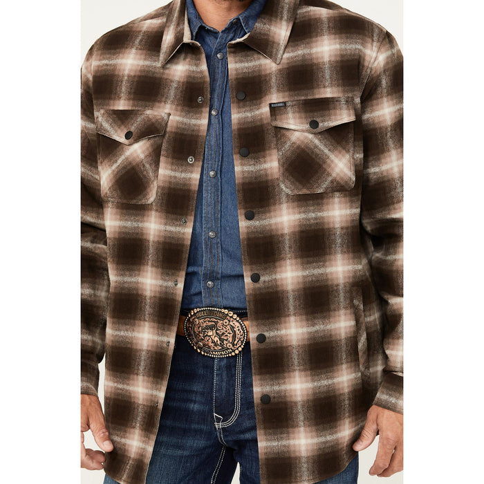 Rock & Roll Denim Mens Plaid Shirt Jacket